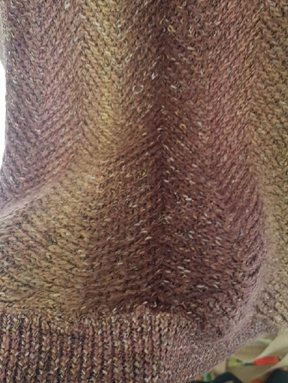 cleo Ombre Cowl Neck Sweater - Plum, Olive, Brown - Picture 3 of 5